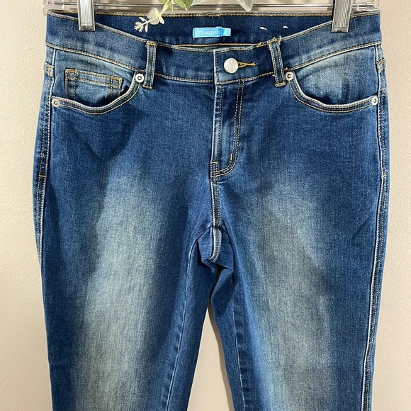 NWOT J. McLaughlin Teagan Straight Leg Side Slits Denim Jeans 2 - Picture 2 of 15